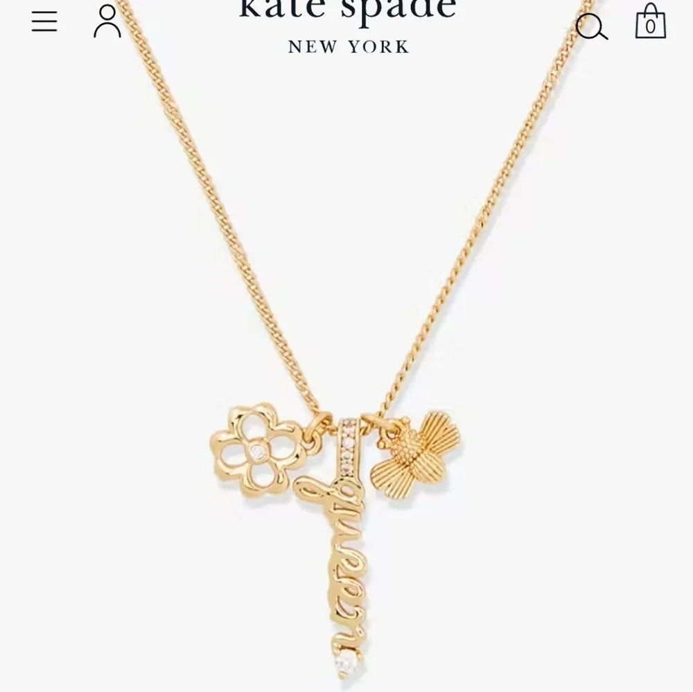 💛▪️Kate Spade▪️ love you, mom queen bee charm pendant necklace